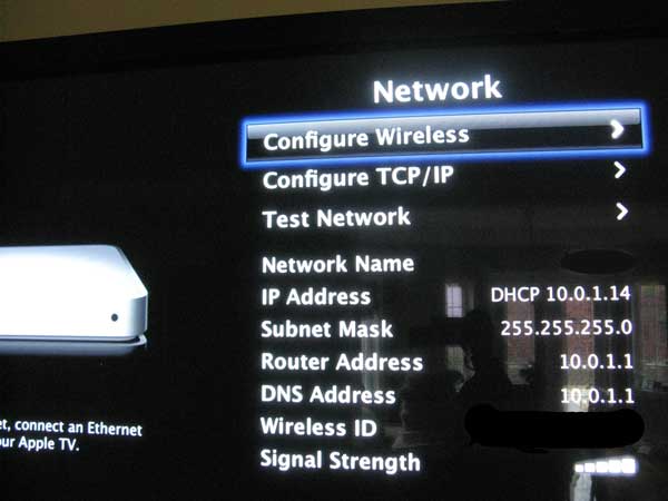 AppleTV IP address