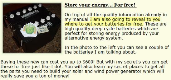 Fraudulent advertisement from earth4energy