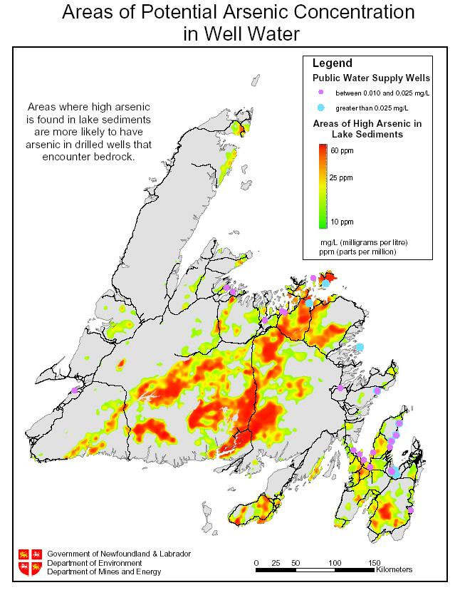 Arsenic in NL well water