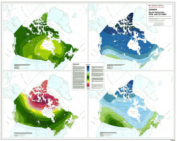 Canada solar April and October