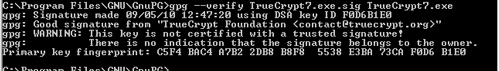 verifying the file
